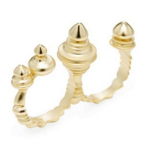 Kendra Scott • Beckett Double Ring • Gold Tone Size S/M - Picture 1 of 6